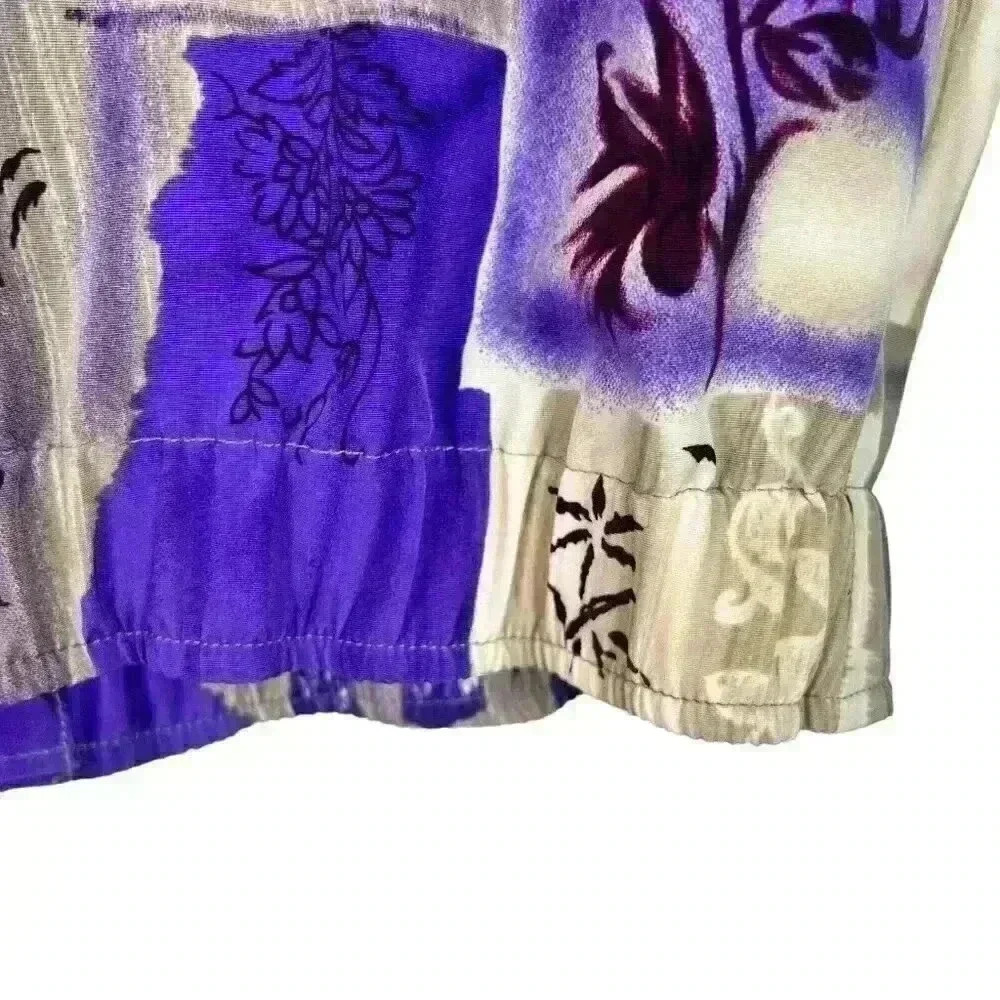 New NWT Hana Sport Vintage Windbreaker Purple‎ 90’s Women’s Large Golf Tennis - Picture 9 of 16